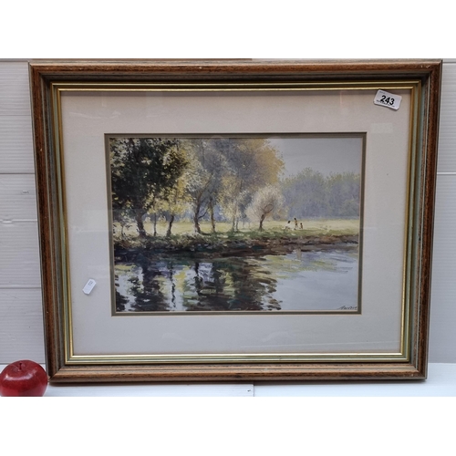 243 - A lovely print of a painting by Dawson Dawson-Watson showing an impressionistic light study of child... 