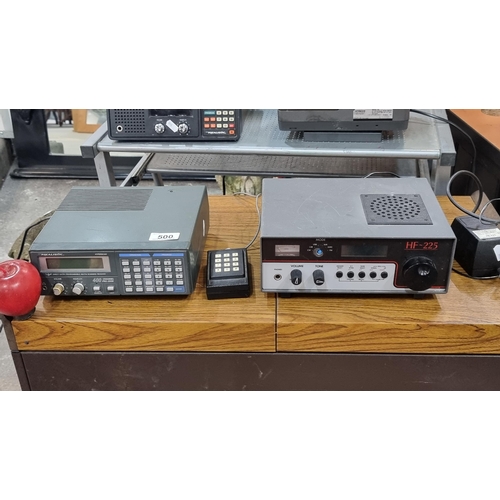 500 - Two retro receivers comprising of a Lowe HF-225 Communications Receiver introduced in 1989, with plu... 