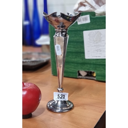 520 - A beautiful antique Art Nouveau Birmingham sterling silver candle stick dated to 1912. With hallmark... 