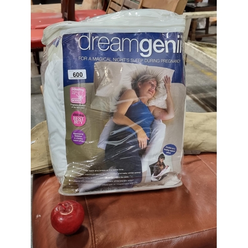 600 - A new  Dream Genii branded support pillow in original packaging. Designed to offer sleep support dur... 