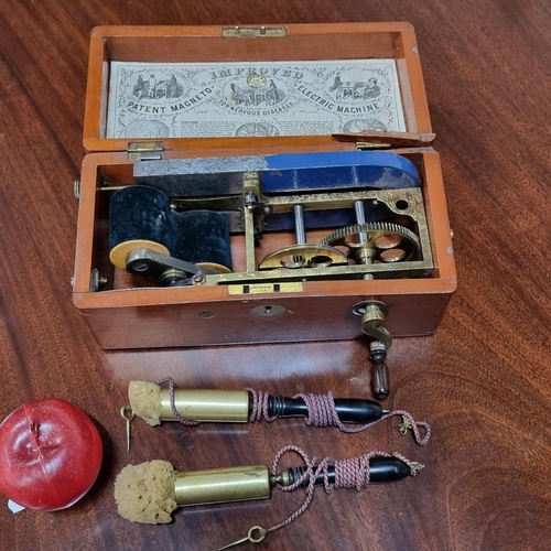 551 - Star Lot : A fantastic Victorian Improved Patent Magneto-Electric Machine for Nervous Diseases. Come... 