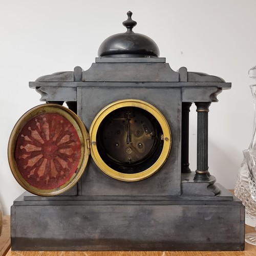 210 - Star Lot : A fabulous heavy 8-day mantle clock by Coeur Jeune Paris. Of Neoclassical form, with wond... 