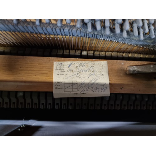 466 - Star Lot A fantastic black ebonised antique Pigott & Co. Dublin Upright Iron piano. With a beautiful... 