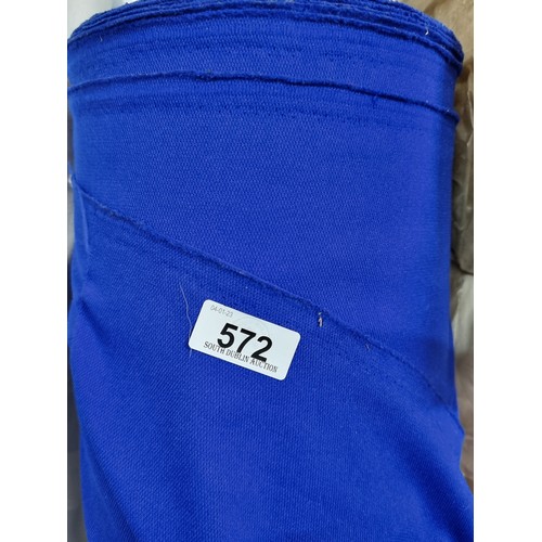 572 - A large bolt of petrol blue fabric with slight elastic give. Lots of value here.