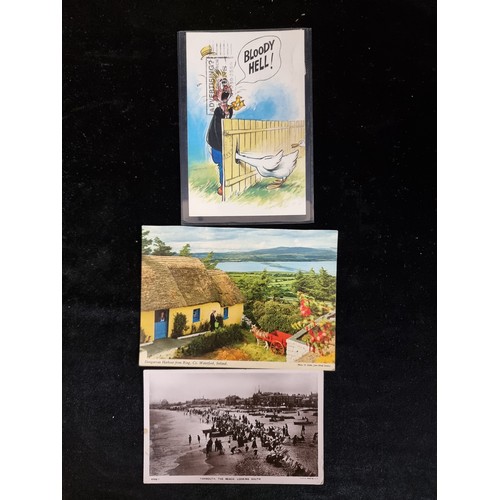 177 - An engrossing selection of over 100 vintage postcards, featuring many very interesting example. In a... 