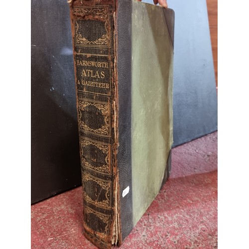 654 - An amazing late Victorian hardback copy of 'The Harmsworth Atlas and Gazetteer' with over five hundr... 