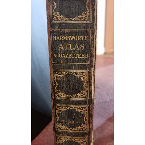 654 - An amazing late Victorian hardback copy of 'The Harmsworth Atlas and Gazetteer' with over five hundr... 