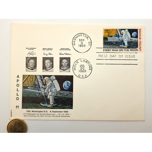 419 - A collection of six rare first day issue  inc the 1969 moon landing, the 1975 Apollo mission and  19... 