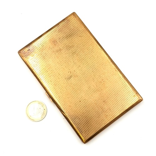 437 - A nice example of a vintage Swiss made Agme mother of pearl cigarette case with attractive gilt mach... 