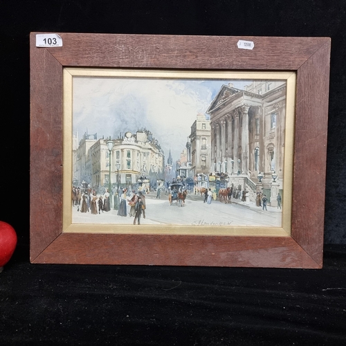 103 - A delightful antique lithograph of a watercolour painting by Charles James Lauder (b.1841-d.1920) sh... 