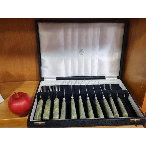 An exquisite vintage canteen from Weir & Sons Dublin. Filled with a