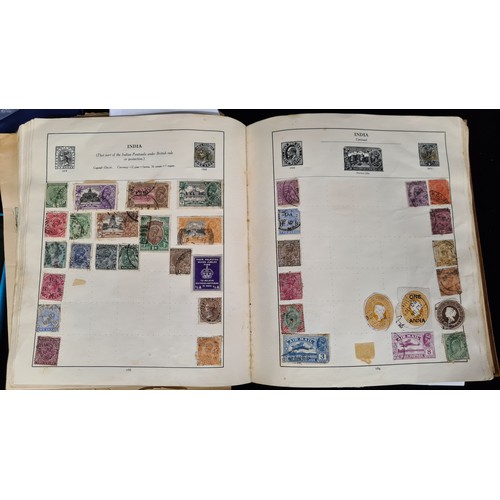 115 - A very impressive album of world stamps. Included are two George V examples, one overprinted with 