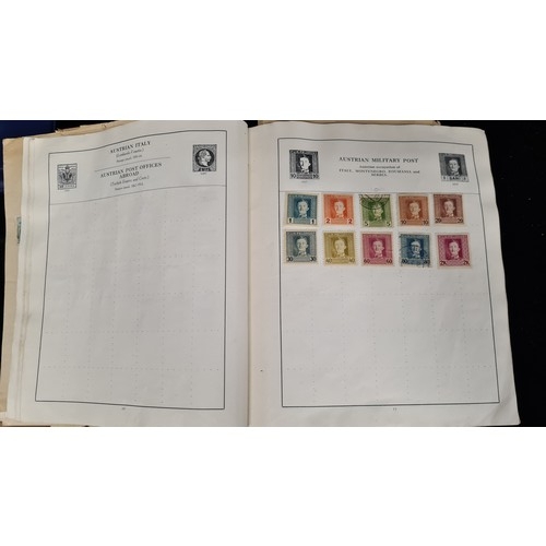 115 - A very impressive album of world stamps. Included are two George V examples, one overprinted with 