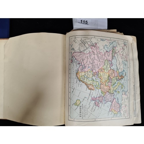 115 - A very impressive album of world stamps. Included are two George V examples, one overprinted with 