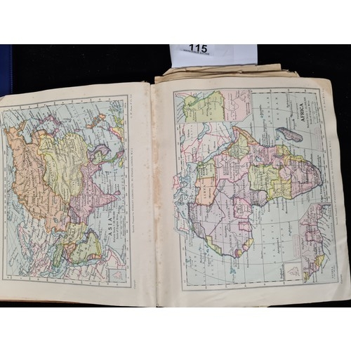 115 - A very impressive album of world stamps. Included are two George V examples, one overprinted with 