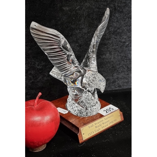 205 - An Irish Aviation Authority World Winner IATA Eagle Award 1998/99 trophy. Featuring a large Waterfor... 