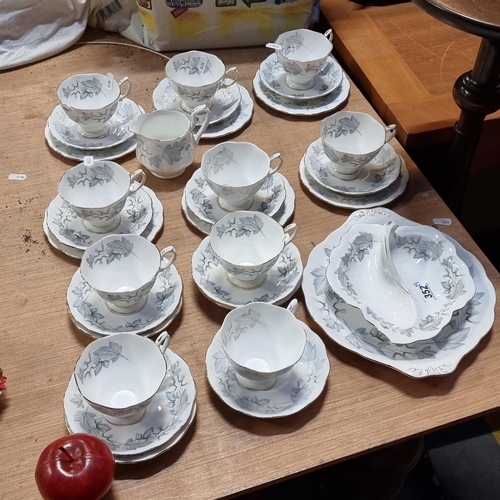 352 - 29 pieces of Royal Albert fine bone china in the Silver Maple pattern. In good condition.