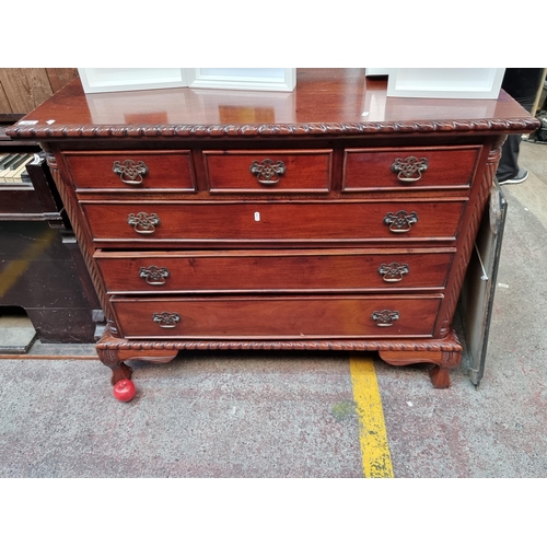 401 - A very handsome and well made Victorian style dresser with three neatly proportioned drawers to top ... 