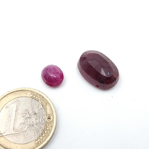 49 - Two certified natural Rubies, comprising of a 16.30 carat example. Together with a 3.27 carat Ruby. ... 