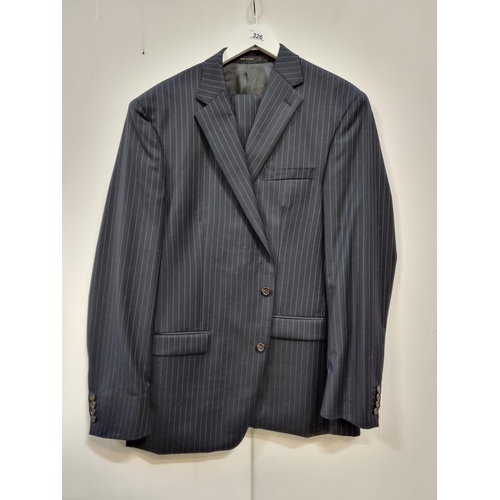 326 - A very smart Ralph Lauren two piece pinstripe suit in navy, both in size 44 L.