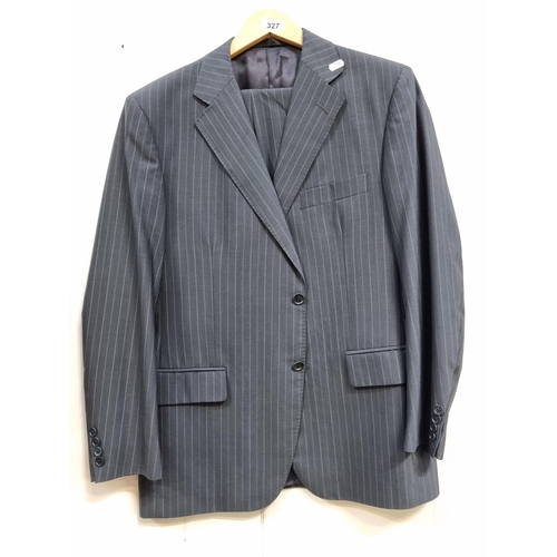 327 - A very smart Emilio Yuste and Louis Copeland two piece pinstripe suit in grey, trousers size 42 S. (... 