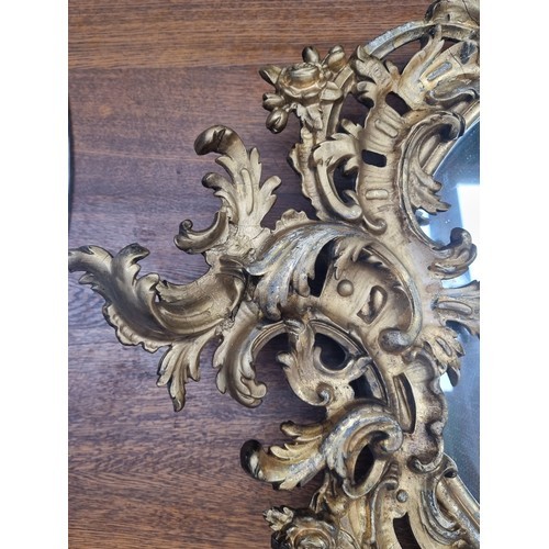 482 - Star lot : A magnificent large 18th century genuine Irish Rococo wall mirror with an ornate gesso fr... 