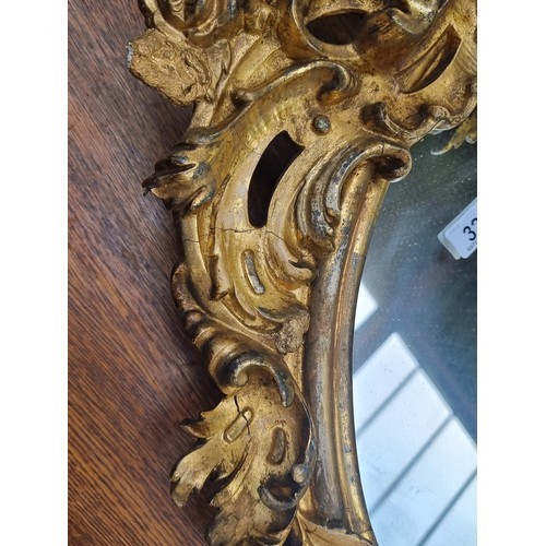 482 - Star lot : A magnificent large 18th century genuine Irish Rococo wall mirror with an ornate gesso fr... 