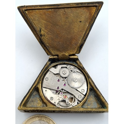 588 - A rare Masonic Hiram vintage top wind watch, with Rubis movement and wind up mechanism. Item in work... 