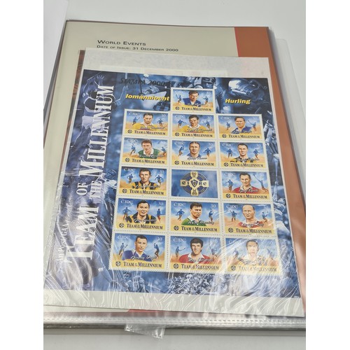 655 - A stamp album containing a superb premium selection of Irish stamp sheets, including millennium issu... 