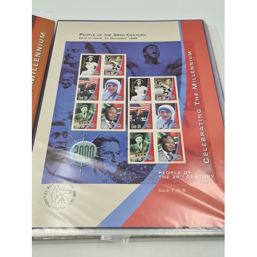 655 - A stamp album containing a superb premium selection of Irish stamp sheets, including millennium issu... 