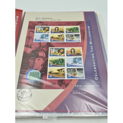 655 - A stamp album containing a superb premium selection of Irish stamp sheets, including millennium issu... 