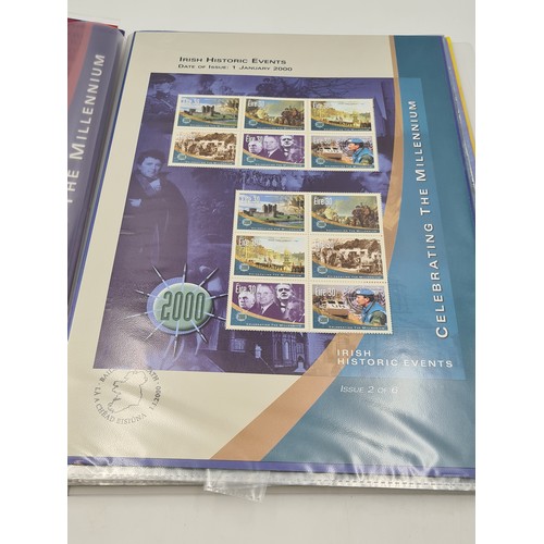 655 - A stamp album containing a superb premium selection of Irish stamp sheets, including millennium issu... 