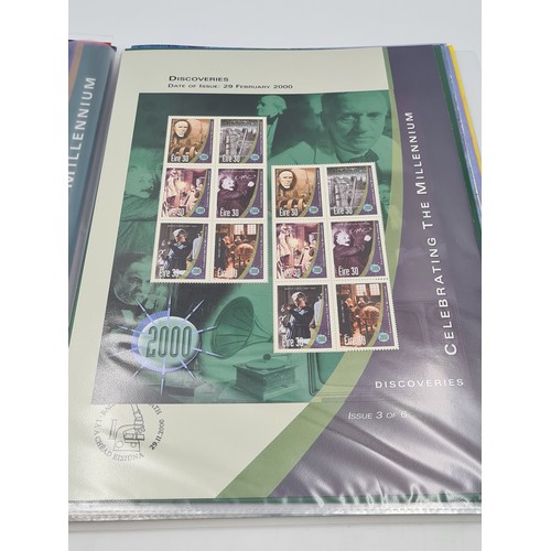 655 - A stamp album containing a superb premium selection of Irish stamp sheets, including millennium issu... 