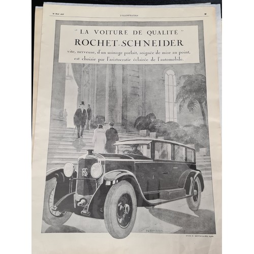 96 - A selection of twelve amazing 1920s car advertising posters from the French magazine 