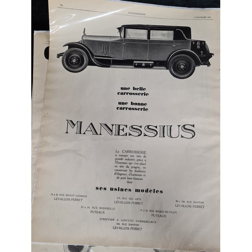 96 - A selection of twelve amazing 1920s car advertising posters from the French magazine 