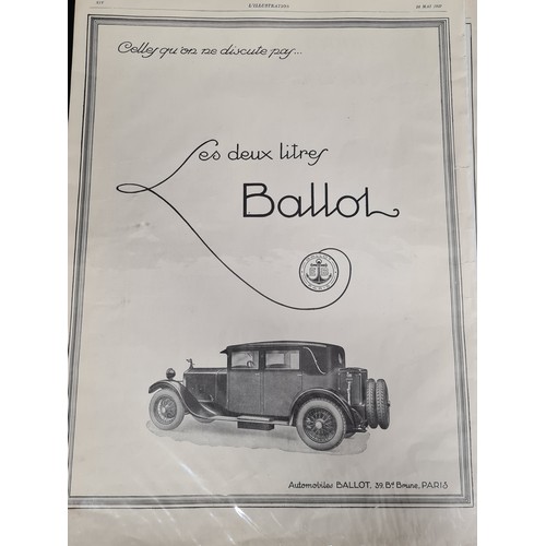 96 - A selection of twelve amazing 1920s car advertising posters from the French magazine 