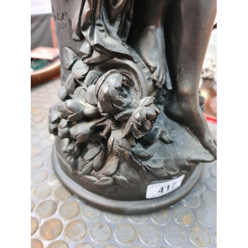 417 - Star Lot - A very large and heavy antique bronze sculpture of the art work titled 'Allegory of Peace... 