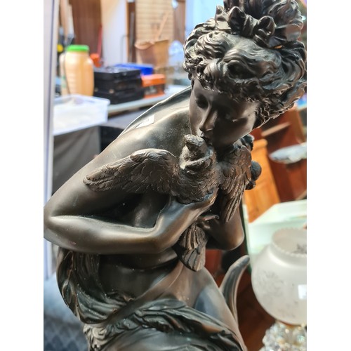 417 - Star Lot - A very large and heavy antique bronze sculpture of the art work titled 'Allegory of Peace... 