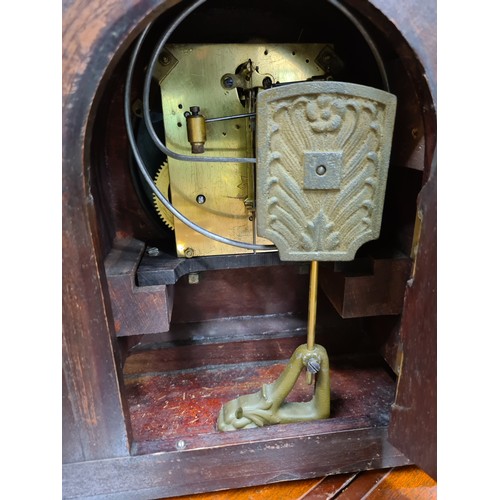 A fabulous antique German Napoleon style eight day mantle clock