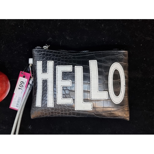 109 - A stylish slogan cosmetic bag by Circus in the style 