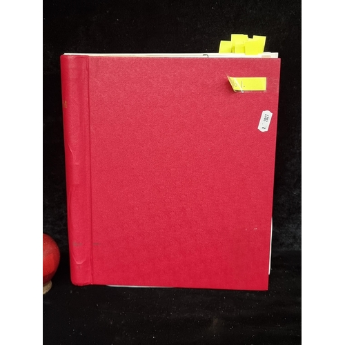 304 - A large leather-bound copy of The Durham Stamp Album No. 1 ('The Red Album') filled with an enormous... 