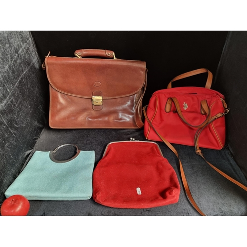 355 - A selection of four good quality and fashionable bags including a stunning Adpel Italian made genuin... 