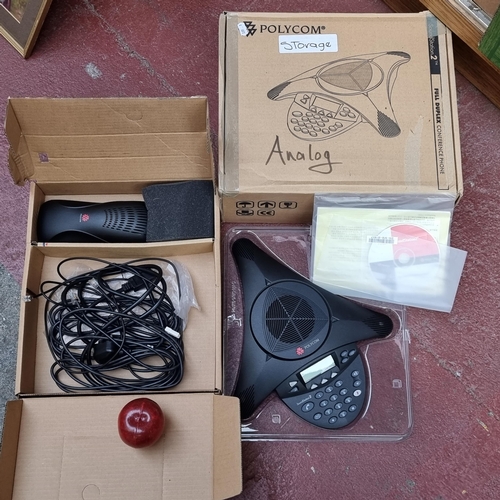 358 - A Polycom SoundStation 2 Full Duplex Conference Phone. As new in and original packaging. With instru... 