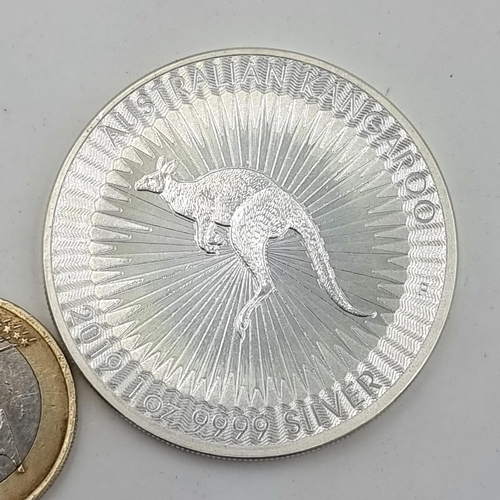 847 - A Queen Elizabeth Australian fine silver one dollar coin, dated 2019. In mint condition.