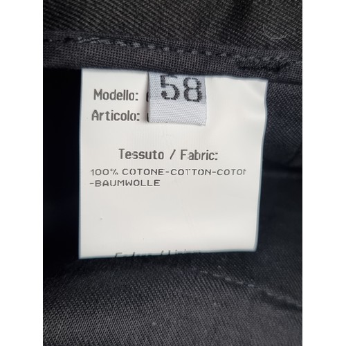 126 - A pair of black Nicky Wallace Italian made men's chino trousers, brand new with original tags intact... 