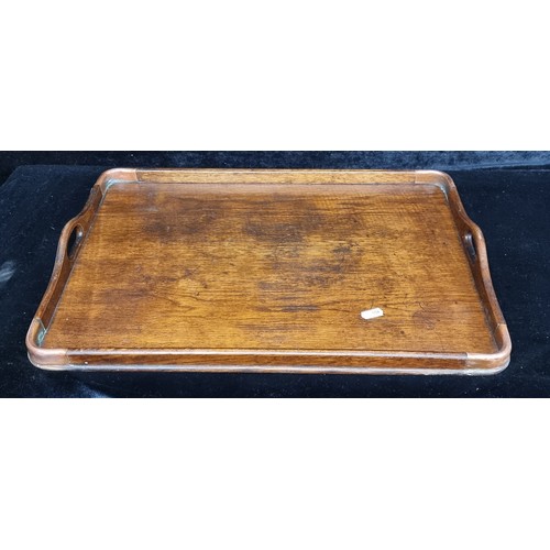 296 - A stunning antique mahogany Butler's tray with copper corners. Boasts excellent craftmanship, in ori... 