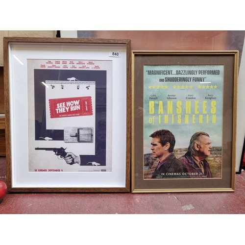 840 - Two high quality prints of movie posters for the recent films 