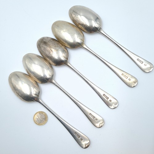 9 - A large collection of fiver sterling silver Victorian pudding spoons, each set with fiddle pattern f... 