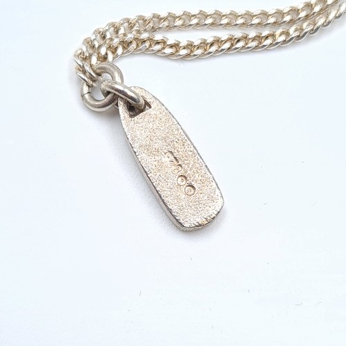 66 - A very attractive sterling silver contemporary Irish necklace by designer Enibas. Engraved with the ... 