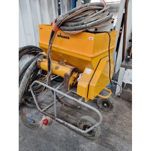 A Wagner T25K vertical continuous mixer for plaster spraying. Complete ...